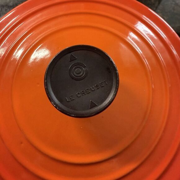 VTG Le Creuset France #B 2 Qt. Dutch Oven and Lid 2pc Set Flame - Picture 6 of 11